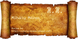 Mihály Mózes névjegykártya